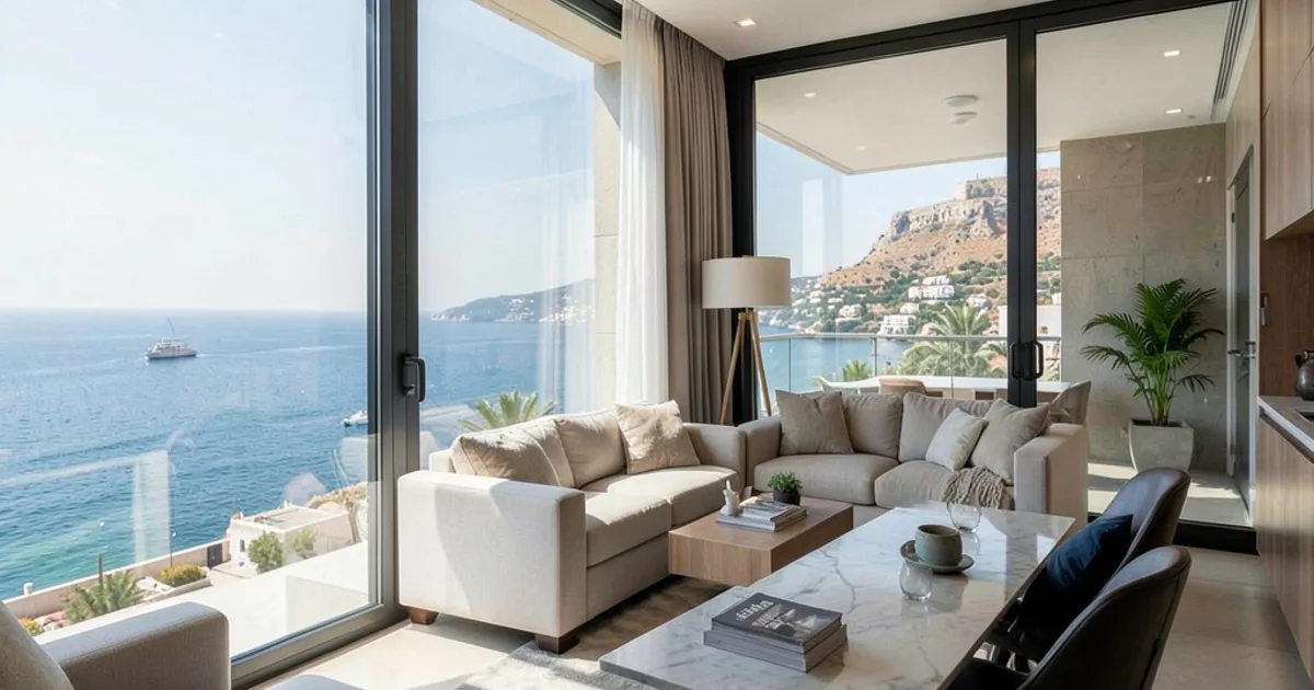 What are the property management options for a foreign investor looking to rent out their Caesarea apartment while livin